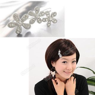 Beautiful Fashion Crystal Plum Flower Style Hair Barrette Clip Hairpin
