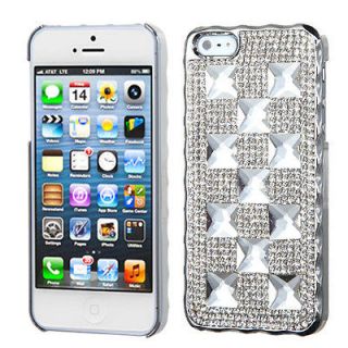 For APPLE iPhone 5 Crystal Desire Back Case Cover Silver Crystal