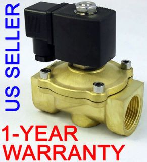 12 240 V Brass Solenoid Valve NPT Gas Water AirONE YEAR WARRANTY