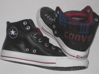 New Unisex CONVERSE CT AS PC2 MID Black Leather Trainers