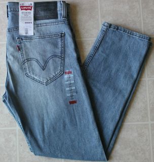 New Mens Levis 521 Slim Fit Tapered Leg Light Faded Blue Color Jeans