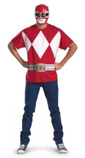 Power Ranger Red Ranger Halloween Costume Kit Dress Up Shirt Mask