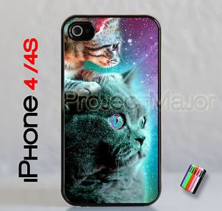 iPhone 4/4S Stellar Nebula Show Cats Case Cover protector Kittens