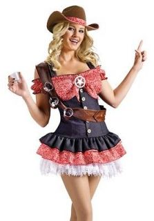 Sexy Womens Cowgirl Outfit Halloween Party Fancy Dress Costume