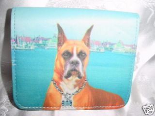 Boxer~Dog~Pupp y Microfiber Jeweled Mini Wallet