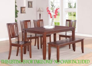RECTANGULAR DINING ROOM KITCHEN TABLE IN MAHOGANY 36X60.NO BENCH OR