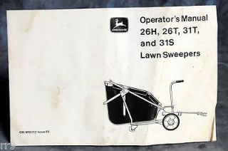 John Deere 26H, 26T, 31T & 31S Lawn Sweepers Operators Manual
