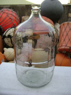 GALLON PLAID PATTERN CARBOY GLASS WATER BOTTLE (301B)