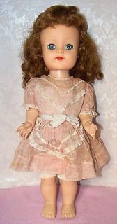 1954 56 straight KNEES ideal POSIE doll   walker with cryer 17 tall