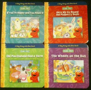 Sesame Street Sing Along Mini Board Books Set Lot of 4 (BRAND NEW)