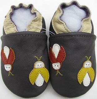 carozoo firefly dark purple 6 12m soft sole leather baby shoes