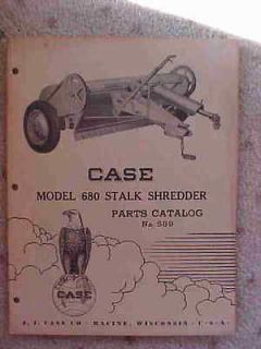 1956 Case Tractor Parts Catalog 680 Stalk Shredder r