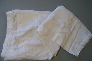 Cubavera Mens Casual Linen Pants Size W32xL34 White w/tie strings