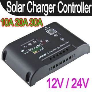 10A/20A/30A PMW Solar Panel Charger Controller Regulator 12V Auto