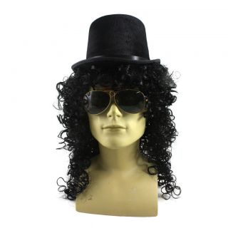 Rocker Slash Costume Kit Wig Hat Glasses
