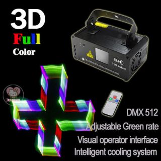 DMX 3D Effect 650mW RGB Laser Show Lighting Scanner DJ Party Light