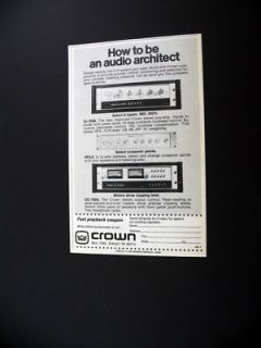 Crown Hi Fi Stereo System Components 1976 print Ad