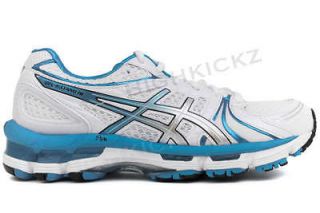 Kayano 18 T250N 0161 New Women White Blue Running Cross Training Shoes