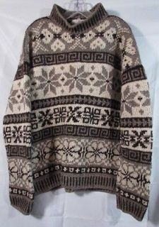 100% Andean Wool Sweater by Andean Art, Mens sz. M, Mock Turtle Neck