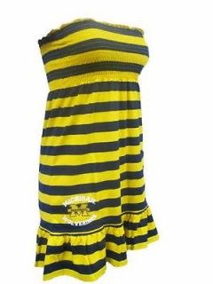 State University Striped Game Day Strapless Dress   Beach Coverup