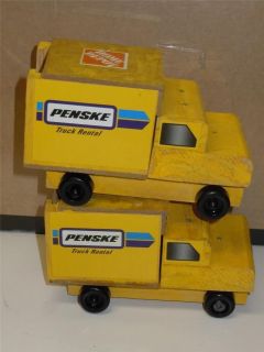 of 2 5 Wooden Penske Truck Rental Trucks Cube Van  Yellow