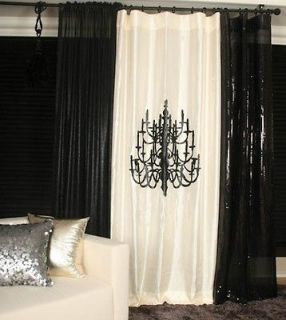 Crystal Chandelier Point Curtain Drapery Panel Room Divider Handmade