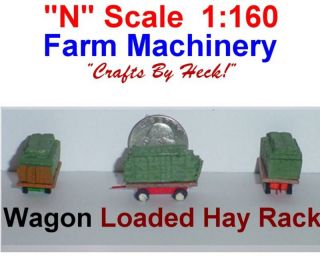 Scale Farm Machinery WAGON Hay Rack Loaded