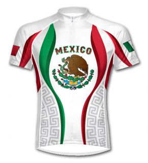 Primal Wear Mexico Cycling jersey Mens Short Sleeve Mexican Flag bike