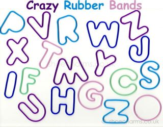 CRAZY RUBBER BANDS/SILLY BANDZ 25 LETTERS SET FREE P&P