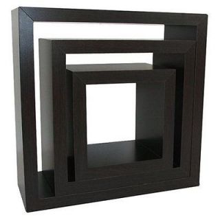 Cube Shelf Espresso set of 3   BRAND NEW