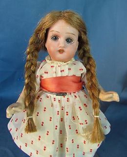 SWEET ANTIQUE 6 ½” BISQUE HEAD RA DOLL on a COMPOSITION BODY circa