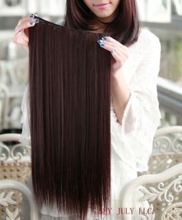 One Piece long straight/curly / hair extensions clip in on Xmas gift
