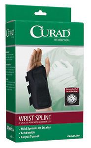 Curad 8 Foam Wrist Splint Brace with Aluminum Stay Carpal Tunnel