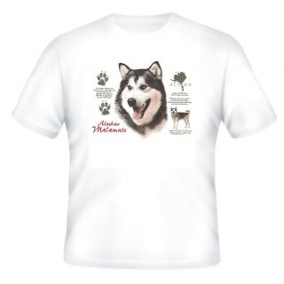 white short sleeve T shirt nature dog breed Alaskan Malamute puppy