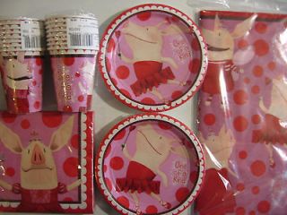 OLIVIA THE PIG   Birthday Party Suplly Kit Pack Set for 16