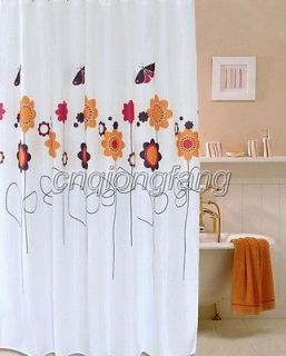 Beautiful Sunflower Floral Design Bathroom Fabric Shower Curtain cs210
