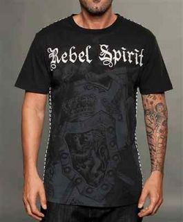 REBEL SPIRIT Mens T Shirt SSK121323 BLK New Arrival