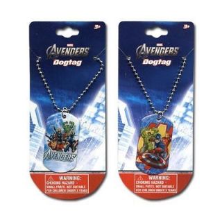 Avengers Iron Man Capt America Hulk Kids Boys Dog Tag Necklaces Chain
