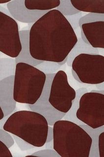 Brown & White GIRAFFE Fabric Shower Curtain ANIMAL PRINT Safarri