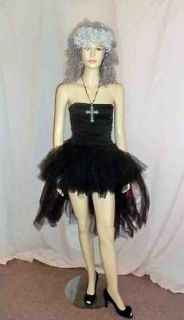Gothic Black Swan Red + Black Tulle Tutu Skirt