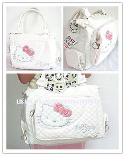 Cute Hellokitty Girl Women White Tote Bag PU Leather Hand Bag Purse