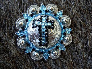 BERRY CRYSTALS BLING CONCHOS HORSE SADDLE HEADSTALL TACK BRIDLE