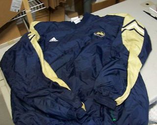 Notre Dame Adidas Lined Size Large Pullover Jacket Gold Blue Very Nice