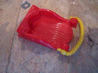 Fisher Price Little People Christmas Main Street St Village sleigh red