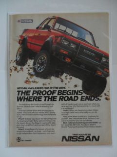 1985 Print Ad Nissan Datsun 4x4 Standard Pickup Truck BELT YOURSELF