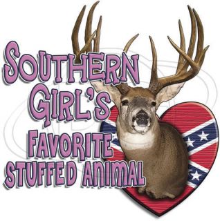 Dixie Tshirt Southern Girls Favorite Stuffed Animal Rebel Deer Hunt