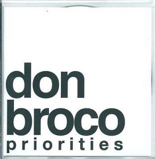 DON BROCO promo cd single PRIORITIES one track