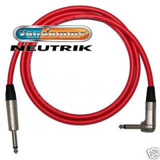 Guitar Leads* Neutrik Angle Jack Plugs. Red Van Damme Bass Cables