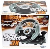 Datel Super Sports 3X Racing Wheel Controller for PS3, Xbox 360, PC