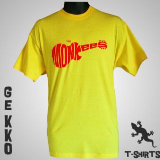 THE MONKEES RETRO T SHIRT CULT 1960S CLASSIC BAND NEW